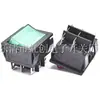Interruptor de Barco de 6 Pines y 2 Velocidades Kcd9 30X32 Verde con Luz Cubierta Verde Transparente con Interruptor Basculante con Luz