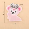 Etiqueta de bordado computador acessórios de vestuário animal de desenho animado fofo coelho macaco patch bordado autoadesivo transfronteiriço tecido bordado