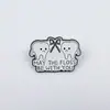 Broche de Liga de Metal em Formato de Dente Branco de Desenho Animado Acessórios Criativos de Cuidado com a Saúde Bucal Letras em Inglês Medalha Atacado