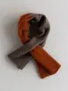 Bufanda de Cachemira Pura para Hombre y Mujer Lana Estilo Coreano Combinable Tejida Engrosada Cálida Bufanda Color Sólido Invierno Nuevo Estilo