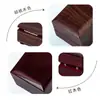 Caja de anillo de madera maciza iluminada, caja de joyería de madera portátil con luz, caja de almacenamiento de pendientes, caja de regalo de joyería de madera