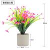 Amazon Plantas Artificiales Planta Verde Falsa Combinación en Maceta Adornos de Flores Falsas de Escritorio Flores Bonsái Pequeñas Flores de Hierba de Primavera para Exterior