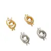 Plata de Ley S925 Doble Bucle Cierre Universal Piedra Preciosa Perla Cristal Conector de Extremo para Pulsera Collar Cierre de Plata Fabricante