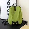 Verde lima vibrante, mochila suave y linda de gato negro, perfecta para niñas y estudiantes, con un estilo dulce y genial, adecuada para ir al trabajo, uso casual y versátil para diversas ocasiones