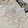 Início da Primavera Nova Sexy Malha Ortografia Modal Lingerie Feminina 7A Antibacteriana Confortável Nua Sem Marcas Calcinhas de Cintura Média