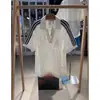 Estilo Edison Chen Jennie Malla Hueca Holgado Manga Corta Unisex Verano Versátil Camisa Polo Top de Punto