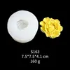 Novo molde de silicone líquido em formato de flor de rosa, papoula e peônia, argila macia, açúcar, gesso