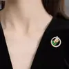Broche de Espiga de Trigo Temperamental de Alta Qualidade para Mulheres com Strass Imitação Alfinete Distintivo Fino Agulha de Gola Fivela Anti-deslizante Acessórios Fixos para Roupas