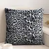 Nueva Funda de Cojín Estampado Leopardo Felpa Corta Estampado Leopardo Clásico Almohada Lumbar Sin Relleno Funda de Cojín Decorativa para Respaldo de Sofá