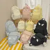 Mochila Escolar Versátil de Cor Sólida para Mulheres, Estilo Coreano, Mini Mochila para Meninas Adolescentes, Alto Valor Estético, Mochila de Viagem Simples e Casual