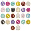 10 Colores Disponibles Accesorios de Aleación DIY, 26 Tipos, 1 Juego Cada Uno de Colgantes de Letras Inglesas, Colgantes de Aleación Esmaltada de Doble Cara