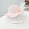 Sombrero de Pescador para Bebé Estilo Coreano Encaje de Princesa Lazo Sombrero de Sol Estilo Corte para Niñas Elegante Sombrero de Cubo de Protección Solar para Niños