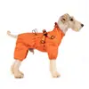 Impermeable para perro impermeable con correas ajustables, diseño de cuatro patas, tiras reflectantes y puños elásticos
