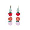 Pendientes Largos de Moda con Forma de Aguacate, Fresa, Naranja, Durazno, Flor de Margarita, Acrílico Transfronterizo, Dulces