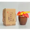 Pote de vinho antigo rural para casamentos, jarra de cerâmica para vinho em formato de garrafa de vinho bonita, recipiente de vinho, cerâmica em branco, um jin