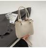 Bolso de Cubo para Mujer 2025 Verano Nuevo Nicho Patrón Lichi Bolso de Mano Textura Simple Moda Bolso Bandolera de Hombro Único Moderno