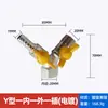 Válvula T de Gás Natural Totalmente em Cobre com Interruptor Conector de Mangueira Flexível de Gás Dedicado para Tubulação de Gás Válvula de Esfera Doméstica de 4 Pontos