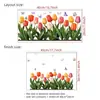 Novos Adesivos de Parede Eletrostáticos de Tulipa 2026 para Decoração de Papel de Parede de Sala de Estar e Quarto, Antiestático e à Prova d'Água