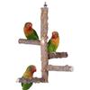 Soporte para Pájaros Suministros para Loros Juguete para Masticar Jaula para Pájaros Soporte de Actividades Palo Madera de Pimienta Móvil Barra para Pájaros de Pie Polo para Loros de Pie