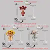 Bola de Cristal Dia dos Namorados Transfronteiriça Elemento Quente Venda Flor de Primavera 360 Giratório de Mesa Pequenos Enfeites com Pião