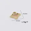 Base de Colgante de Oro de 14K Mariposa, Gota de Agua, Forma de Corazón, Trébol de Cuatro Hojas Circonita de Imitación Accesorios DIY Materiales Hechos a Mano Piezas Hechas a Mano