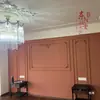 Talla en madera de Dongyang aplique de madera maciza esquina de puerta de gabinete flor celosía estilo europeo pared de fondo pieza de flor de madera adorno diagonal en stock para bodas