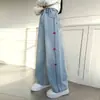 Pantalones Vaqueros de Pierna Ancha para Niña de Primavera y Otoño, Pantalones Largos Casuales Versátiles para Niños, Pantalones Vaqueros Rectos para Niña Grande de Primavera