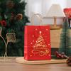 Sacolas de Papel Kraft com Tema de Natal Transfronteiriças, Sacolas de Tecido com Carimbos de Folha de Árvore de Natal, Sacolas de Presente de Feriado para Crianças