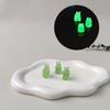 Miniatura Paisagem Noturna Brilhante Coelhinho Resina Transparente Fofo Coelho Fluorescente Zodíaco
