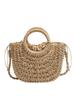 Bolsa de Palha Trançada Design Tendência de Primavera Transfronteiriça 2026 Nova Moda Popular Bolsa Transversal Versátil Elegante Bolsa de Ombro Feminina
