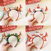 Diadema de Navidad linda diadema de asta diadema infantil femenina manojo de pelo de alce sombrero de Navidad pinza de presión accesorios para fotos