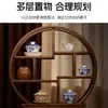 Estante de Almacenamiento para Tazas de Té de Escritorio, Estante de Exhibición Multicapa para Uso Doméstico, Pequeña Decoración de Mesa de Té Estilo Chino, Estante de Almacenamiento para Juegos de Té