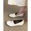 Zapatos Planos de Mujer Chuyuji, Sencillos, sin Cordones, Punta Redonda, con Aumento Interno de Altura, Zapatos Casuales de Piel
