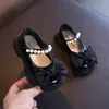 Zapatos Cuadrados de Cuero para Niñas de Primavera y Otoño Zapatos de Princesa con Lazo Zapatos de Baile para Niñas Pequeñas, Niños Medianos y Grandes Zapatos de Actuación de Dibujos Animados Dropshipping