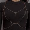 DZ0397 Transfronterizo Europeo y Americano Nueva Moda Sexy Combinación Universal Cadena para el Pecho Cadena para la Cintura Joyería Bikini Cadena Corporal para Mujer