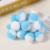 Ponto 5cm Combinação de Cores Alta Elasticidade Bola de Pelo DIY Poliéster Bola de Pelúcia Colorida Brinquedo Colorido para Gato de Estimação Chapéu Acessórios de Vestuário