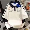 Camiseta Polo de Manga Corta 100% Algodón Puro para Hombre y Mujer, Estilo High Street para Viajes, Verano Holgada Moderna Adelgazante, Tops de Pareja Ins