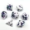 Conjunto de Dados de 7 Peças Dragão e Masmorra DND Dados Multilaterais de Duas Cores Conjunto de Dados para RPG de Mesa