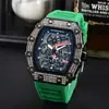 Nuevo Reloj de Barril Moda Richard Esfera Grande Reloj de Cuarzo Multifuncional Reloj para Hombre Explosiones de Tiktok