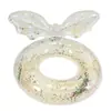 Anillo de natación de sirena con lentejuelas de ensueño para bebés de 3 a 6 años, anillo de asiento para bebés de 0 a 6 años, anillo de natación con volante, venta al por mayor