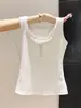 Top de tirantes de encaje con botones grises para mujer, Ropa de exterior de verano, Camisola de corte ajustado, Rejuvenecedor, Deseo puro, Top base adelgazante