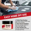 Pasta para reparar rayones, fórmula de óxido de aluminio, reduce los rayones leves en la pintura del coche, pule la superficie de la pintura, adecuada para pintura de coche multicolor