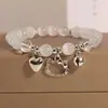 Pulseira da Sorte com Contas Estilo Chinês Novo da Moda para Mulheres, Design Único de Verão, Elegante Pedra Imitação Olho de Gato, Pulseira de Contas de Amizade