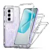 Capa de Celular de Papel Esculpido com Trovão Três em Um Xuanying Adequada para Infinix Hot-50-Pro Capa Protetora Transparente de Acrílico