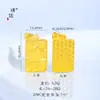Accesorios DIY de Oro Brillante 24K de la Tienda de Oro Puzuo, Diseño Triturado por Hielo, Colgante Cuadrado de Gato de la Fortuna, Cadena de Clavícula de Alta Gama