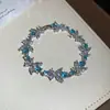 Pulseira de flor oval em zircônia, luxo leve, alta qualidade, elegante, design único, acessório feminino versátil