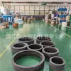 Tubo grande de diámetro grande, tubo grande de PTFE relleno de grafito más fibra de carbono, tubo negro de tamaño grande de PTFE