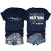 Camiseta Base de Manga Corta con Cuello Redondo para Mujer, Estilo Casual Europeo y Americano, Versátil, para Lucha Libre, Mamá, Amazon Transfronterizo