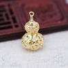 Yiwu alambre dorado que conserva el color chapado en oro y plata DIY soldadura horquilla hueca colgante de calabaza pequeña accesorios para horquilla de cintura B1181