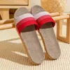 Pantuflas de Lino para Primavera, Otoño y Verano, Pantuflas de Verano Tejidas de Paja de Ratán con Suela Gruesa para Hombres y Mujeres, Adecuadas para Uso en Casa y en Interiores